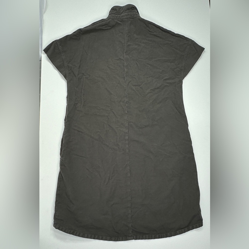 Damir Doma Silent Polo Shirt Dress Cap Sleeve Ash Gray Moleskin Cotton Jersey S - Picture 4 of 15